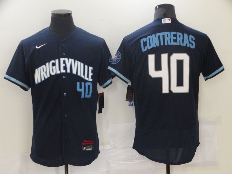 Cubs 40 Willson Contreras Navy 2021 City Connect Flexbase Jersey,We sell and wholesale Cubs 40 Willson Contreras Navy 2021 City Connect Flexbase Jersey on line form chian!